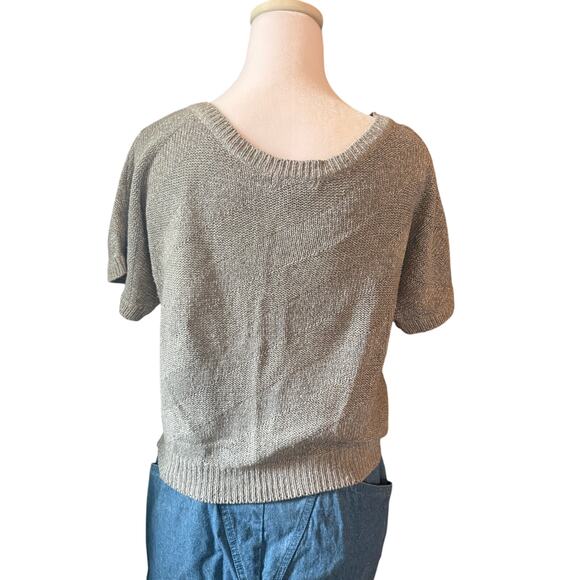 Vintage Condor Silver Sweater Size Small Silk/Rayon 80's - Picture 2 of 6